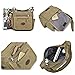 Qflmy Vintage Retro Canvas Messenger Bag Crossbody Shoulder Bag (Black)