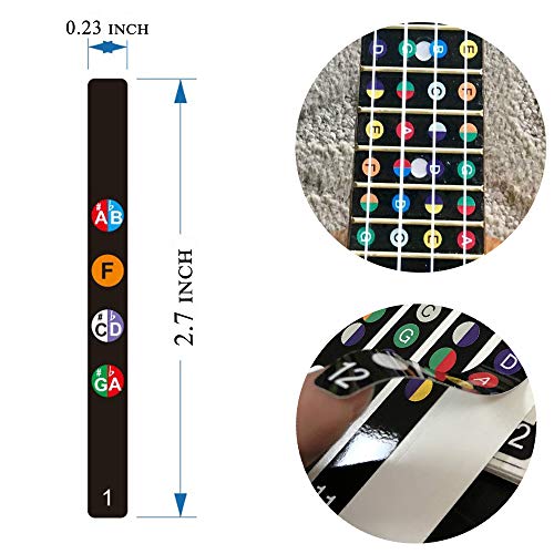 Koldot Ukulele Fretboard Stickers Chord Fret Stickers Note Sticker for
