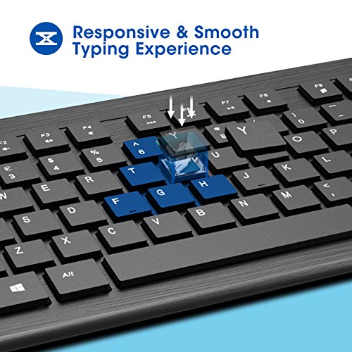image for TOPELEK Wireless Keyboard and Mouse Combo, Wireless Mouse and Ultra Sl