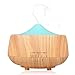 250ml Ultrasonic Cool Mist Humidifier Portable Mini Wood grain Aromatherapy Essential Oil Diffuser with 7 Color Changing LED Lights