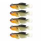 5pcs/Pack 75mm 9.3g 0.33oz 3inch Fish Bait Goby