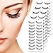 50 Pairs Black Long & Natural Thick Soft Reusable False Eyelashes Fake Eye Lash for Makeup Cosmetic - 5 Kinds of Style by Goldrose