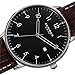 Akribos XXIV AK715 Men's Retro Swiss Quartz Round Dial Stainless Steel Leather Strap Watch (Silver/Brown)