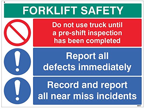 Caledonia Signs 14308Q Forklift Safety Report Defects And Near Misses