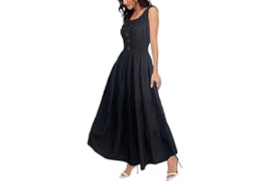 OSTOO Women's 2025 Summer Boho Floral Print Tiered Casual Flowy Long Maxi Dress