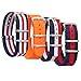 OWNITOW 4 Pack Nylon Watch Bands, Canvas Fabric Ballistic Nylon Watch Straps - Widths 16mm 18mm 20mm or 22mm 24mm