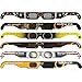 Solar Eclipse Glasses - CE and ISO Certified Safe Shades for Direct Sun Viewing - Viewer & Filter - Made in USA (6 Pack) - Astronaut American Flag