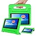 CAM-ULATA Compatible with Amazon Fire 7 2017 2015 Case Kids 7inch Shockproof Kid Proof with Stand Kindle 5th 7th Cover Green for Boys Girls Teens