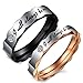 Flongo Mens Womens 5mm 3.5mm I Will Always Be with You Couples Ring, Stainless Steel Wedding Engagement Promise Ring Band