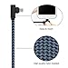 CTREEY USB Type C Cable, 90 Degree 3 Pack 3ft 6ft 10ft Nylon Braided Long Cord USB Type A to C Charger for MacBook, LG G6 V20,Google Pixel, Nexus 6P Samsung Galaxy S8+ (Black/Blue)