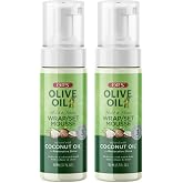 ORS Olive Oil Hold &amp; Shine Wrap Set Mousse Infused with Coconut Oil 3.7 Ounces (Pack of 2)