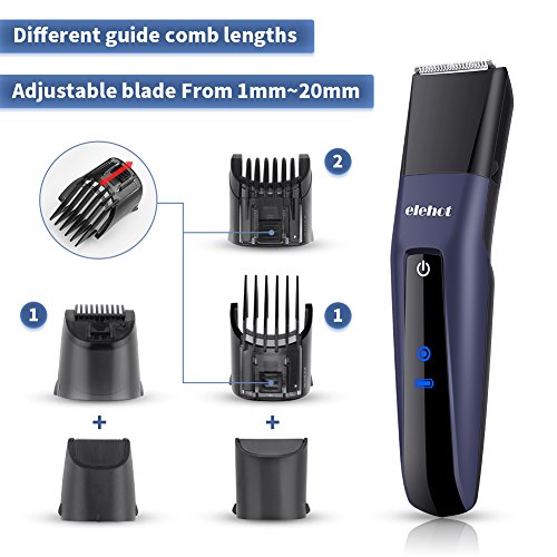 ELEHOT Hair Clipper Trimmer 5 in 1 Multifunctional Beard Grooming&Trimmer Kit with LCD Display, Titanium Blade and Replaceable Electric Shaver &Trimmer Heads for Men