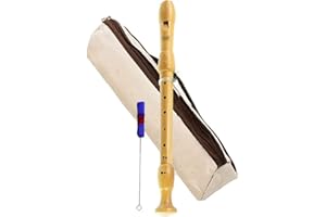 ZRAGEK Recorders Instrument, German Recorders 8 Holes for Beginners, Baroque Recorders 3 Piece for Professional, Maple Wood F Key Alto Flute Instrument, with Cleaning Stick,Storage Bag