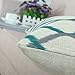 CaliTime Cushion Cover Throw Pillow Shell Geometric Figure 18 X 18 Inches, Two-tone Ikat Waves, Teal/Grey