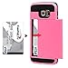 Galaxy S6 Case, EC Samsung Galaxy S6 Wallet Case, Hybrid High Impact Resistant Protective Shockproof Hard Shell with Card Holder Slot Cover for Samsung S6 (Pink)