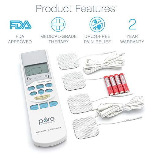 TENS Electronic Pulse Stimulator Featuring Comprehensive LCD Screen