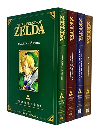 The Legend of Zelda Legendary Edition Vol 1 2 4 5 Collection 4 Books Set By Akira Himekawa (Ocarina of Time, Oracle of Seasons and Oracle of Ages, The Minish Cap Phantom HourGlass, Four Swords)