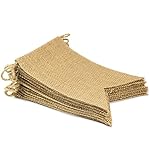 ThxToms 15Pcs Burlap Banner, DIY Decoration for Wedding, Baby Shower and Party, 14.5feet