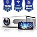 HOLLYWTOP Upgraded Mini Portable Projector 4200 Lux WiFi Wireless Synchronize Smart Phone Screen,1080P Supported 180