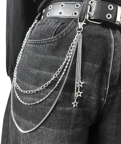 Amazon.com: KALIONE Hip Hop Pants Chain for Women, Vintage Star