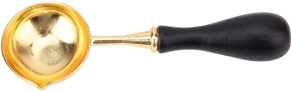 Sealing Wax Spoon Melting Spoon Wax Seal Kit Wax Seal Furnace Stove Pot for Sealing Stamp Letter Wax Sealing Stamp(Copper Spoon)