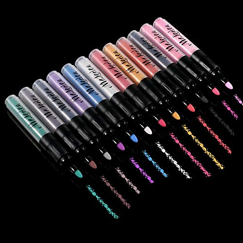 Acrylic Pens, 12 Colors Rock Painting Kit for Pebbles, Glass, Ceramic, Wood, Porcelain Permanent Waterproof Marker Paint Pen