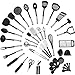 Klee Stainless Steel and Nylon Complete Kitchen Utensil Set - 42 Pieces Heat Resistant, Plastic Free, Non-Toxic, Food Safe Kitchen Essentials for Home, Business and Camping (Black Matte)