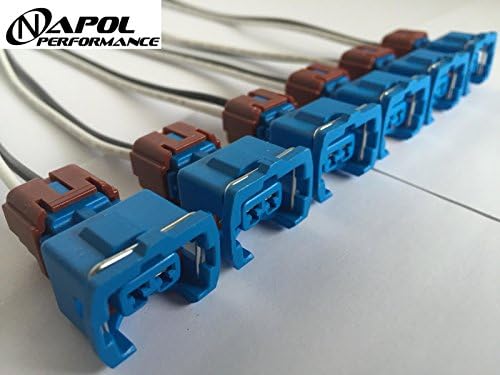 Na Fuel Injector Connector Pigtail Harness for Maxima 300ZX 90-94 TT 1990-1992 - Performance Injector Wiring Harness Clips/Repair Kit - Pack of 6