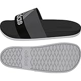 adidas Performance Men's Adilette Supercloud Plus Sandal, Black/White/Vista Grey, 8 M US