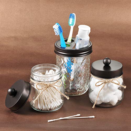 Mason Jar Apothecary Storage Lids Jars NOT Included Bathroom