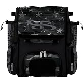 Boombah Mini Superpack Bat Pack - 8" x 12.5" x 18" - USA Mission Black Ops Black/Charcoal