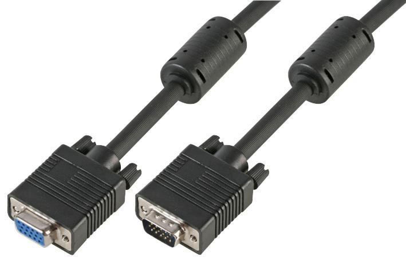 Pro Signal PSG90723 SVGA HD15 Male to Female Monitor Lead, All Pins Connected, 10m, Black