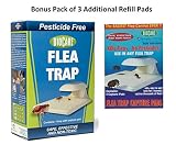 Biocare 11 Indoor Electric Flea Trap with Lightbulb and a Bonus Pack of 3, White