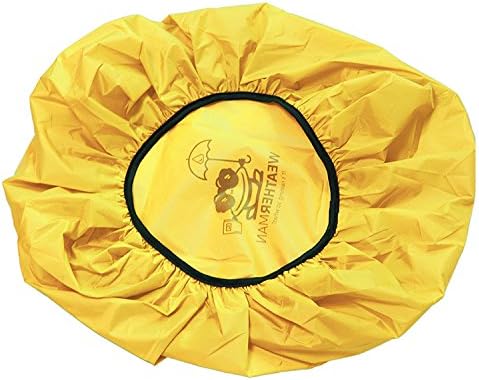 WM Weather Man rain Cover Hood for School Bag satches or Rucksack and Backpack with Elastic Ribbon and Reflective Stripes for Safety and visability (Yellow) - Image 5
