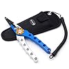 Aluminum-Fishing-Pliers-Hook-Removers-Fishing-Line-Cutters-with-Coiled-Lanyard-and-Belt-Holder-Sheath