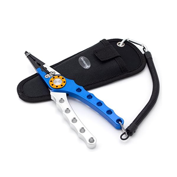 Aluminum-Fishing-Pliers-Hook-Removers-Fishing-Line-Cutters-with-Coiled-Lanyard-and-Belt-Holder-Sheath