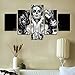 AtfArt 5 Piece Canvas painting picture sugar skull modern decor art wall art canvas print home bedroom decoration (No Frame) Unframed far249 50 inch x30 inch