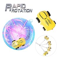 Spin Toy Mini Car, High Speed 360° Rotating Stunt Car Stress Relief USB Recharge Toy Cars with LED Light for Kids Adults Boys Girle Gift Idea