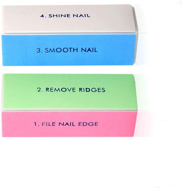 4PCS Nail Buffer Block, 4 Sided Way Nail File Block, Nail Files