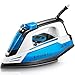 Deik Steam Iron, Iron with Nanoceramic Soleplate, Fast Heat Iron with 5-Level Variable Temperature & Steam Control, Anti-Drip, Vertical Steam Boost, Self-Clean, Anti-Calc & Nonstick, 1200W