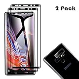 [2 Pack] Galaxy Note 9 Screen Protector Tempered Glass Include a Camera Lens Protector,Glass Screen Protector with 3D Curved HD Clear Full Coverage for Samsung Galaxy Note9