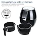 FrenchMay Touch Control Air Fryer, 3.7Qt 1500W, Comes with Recipes & Cook Book (Black)