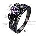 Bamos Jewelry Womens Lab Purple Bright Stone Skulls Black Gold Plated Gift Engagement Wedding Womens Ring Size 6