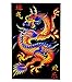 Asian Dragon Flocked Blacklight Poster 23 x 35in