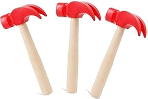 Guijinhao 3pcs Wooden Mini Hammers Simulation Hammers Pounding Tool for Wooden Mallet Hammer Multi- Natural Wood Hammer(A11-3