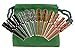 Premium Metal Cribbage Pegs, Set of 12, in Four, 1 5/16” Tall; Tapered to Fit 1/8 Holes, with Green Velveteen Drawstring Storage Pouch