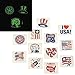 Fun Express Fourth of July Patriotic Glow In The Dark Tattoos - 72 Pieces