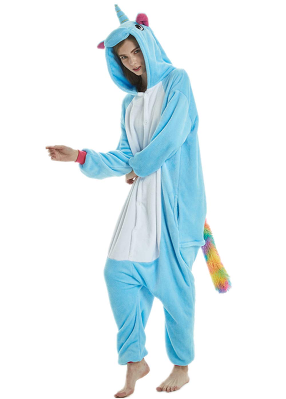Pyjama Licorne Onesie Adulte/enfant - Costume Déguisement Halloween, Noël, Soirée - Taille S à XL, Flanelle Douce