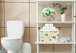 Sanjiaofen Rectangular Kids Storage Bins,Bee Basket