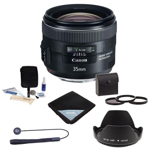 Canon EF 35mm F/2 IS USM Lens Bundle, USA. #5178B002 Value Kit With Accessories